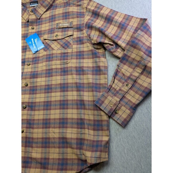 NEW Columbia Men's PHG Roughtail Stretch Flannel Long Sleeve Shirt Size XXL $65 - Picture 6 of 11